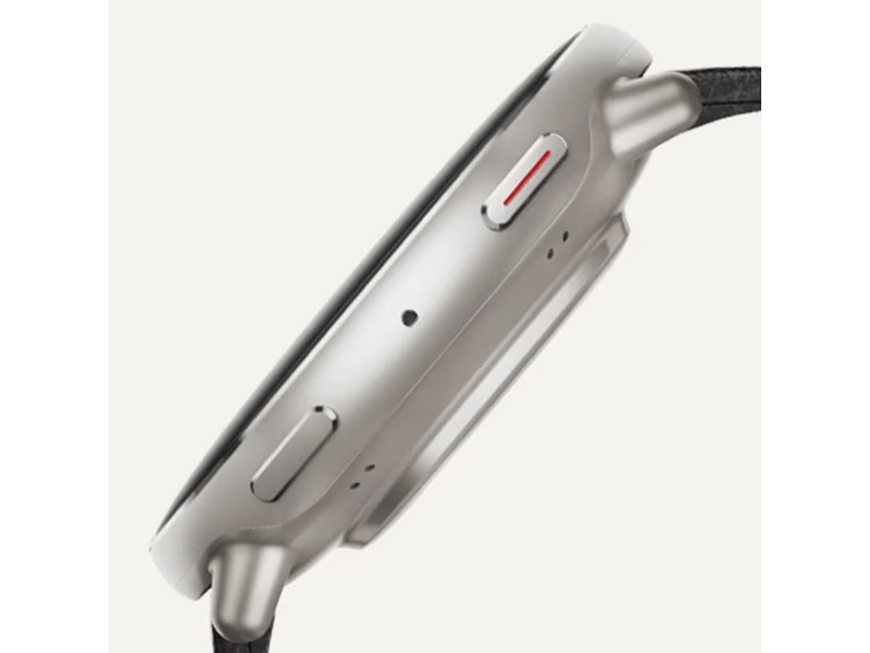 Amazfit Active 2 Okosóra, Fekete bőrszíj + piros szilikon szíj (W2433EU1N)