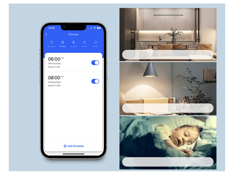 Avatto LZWSM16-W3 ZigBee Semleges nélküli TUYA intelligens aljzatkapcsoló