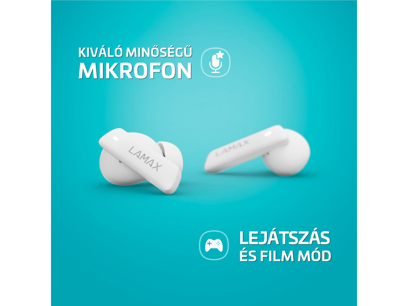 LAMAX Clips1 ANC White TWS slušalice, bijele