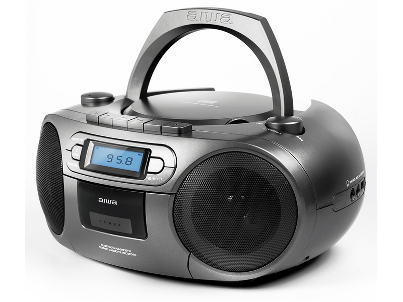 Aiwa RC-250GY hordozható retro boombox, grafit