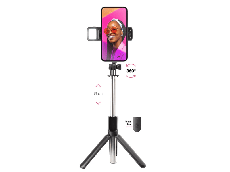 SBS Selfie Tripod LED világítás fekete