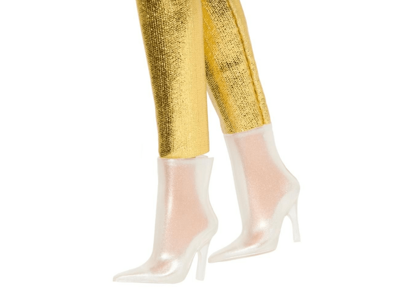 Barbie: Fashionista - Stílusos divatbaba, arany színű ruhában (HRH19)