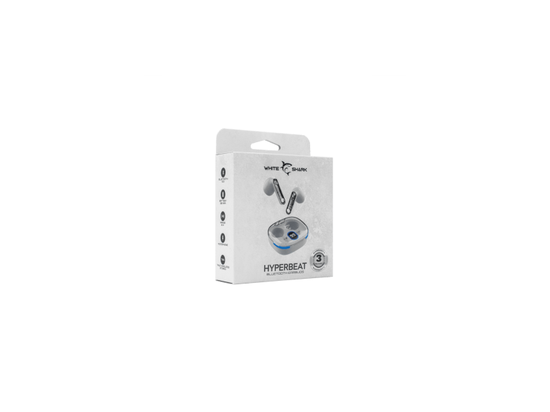 White Shark HYPERBEAT-W slušalice s mikrofonom, bijele