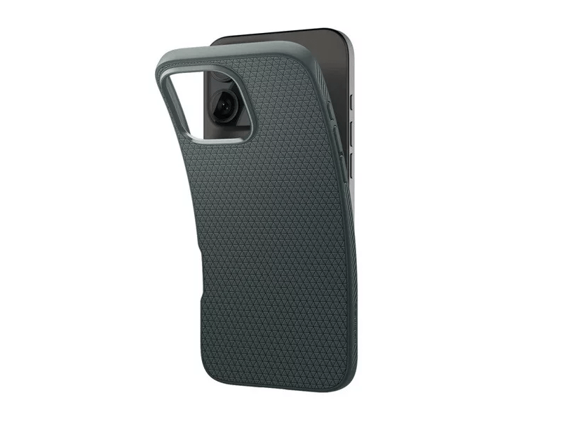 Spigen ACS08119 iPhone 16 Pro Szilikon tok, sötétzöld