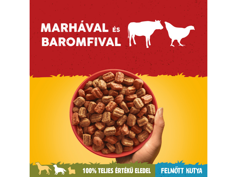 Pedigree száraztáp marha- és baromfihússal felnőtt kutyák számára, 500 g (434416)