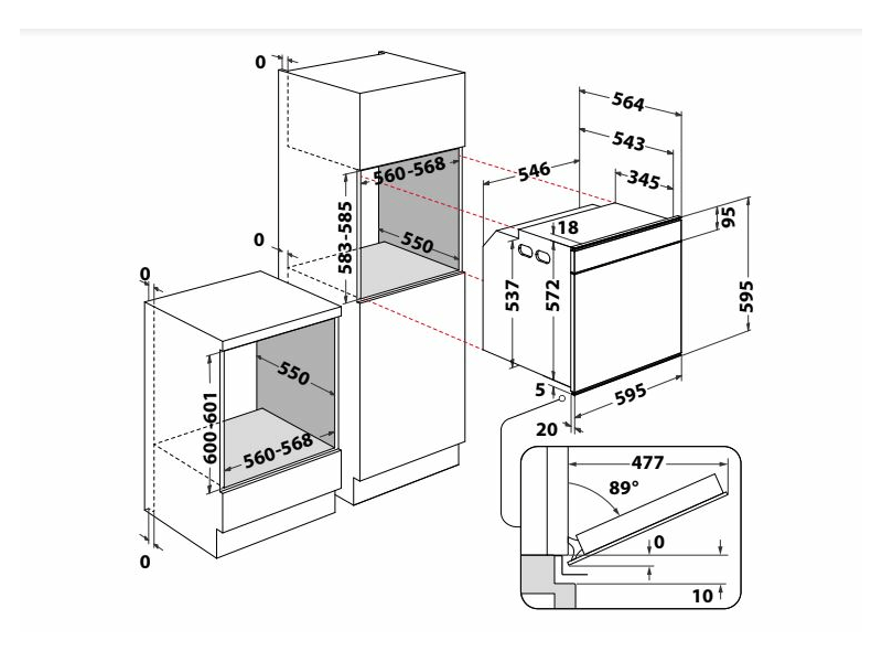 Whirlpool AKZM 8480 IX Beépíthető sütő + Whirlpool WLS8560AL Beépíthető indukciós főzőlap + Whirlpool AKR 62F LT K Kürtős páraelszívó