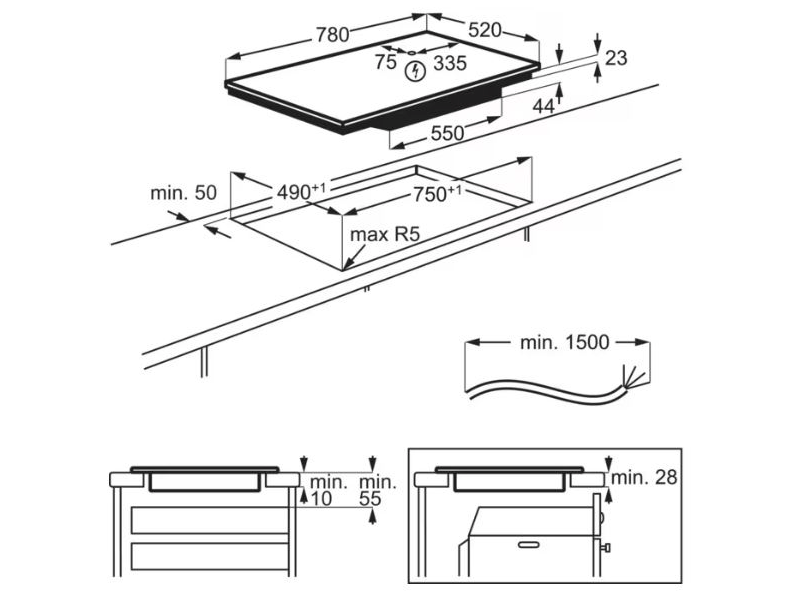 AEG TK85IM00FB indukcijska ploča za kuhanje