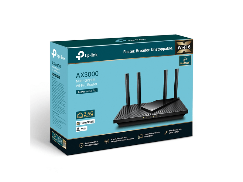 AX3000 m.-gigab.Wi-Fi6 router 2.5G p.fek
