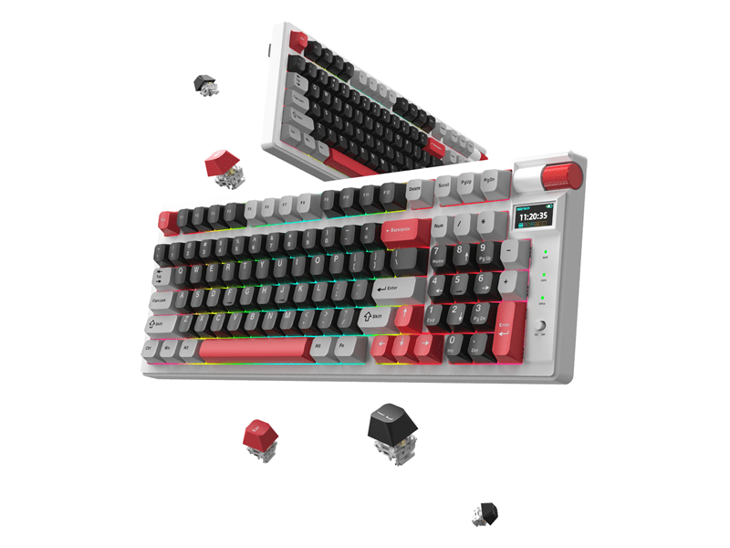 Monka Storm vezeték nélküli gaming billentyűzet, fehér, US (KG991W)