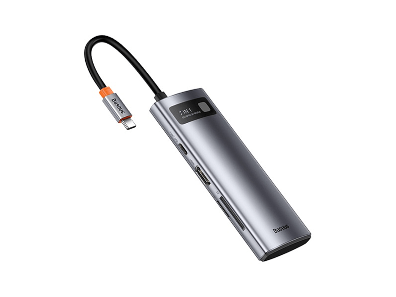 Baseus Metal Gleam 7-in-1 USB Type-C HUB dokkoló állomás (WKWG020113)