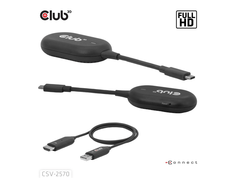 Club 3D CSV-2570 Wireless USB-C® to HDMI™ Transmitter és Receiver