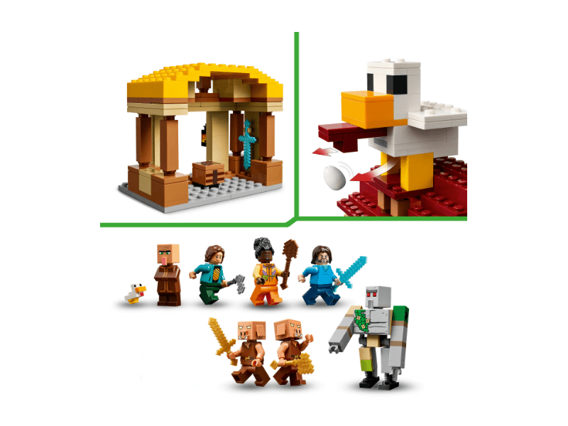 LEGO® Minecraft® Zračni brod duhova i napad na selo (21273)