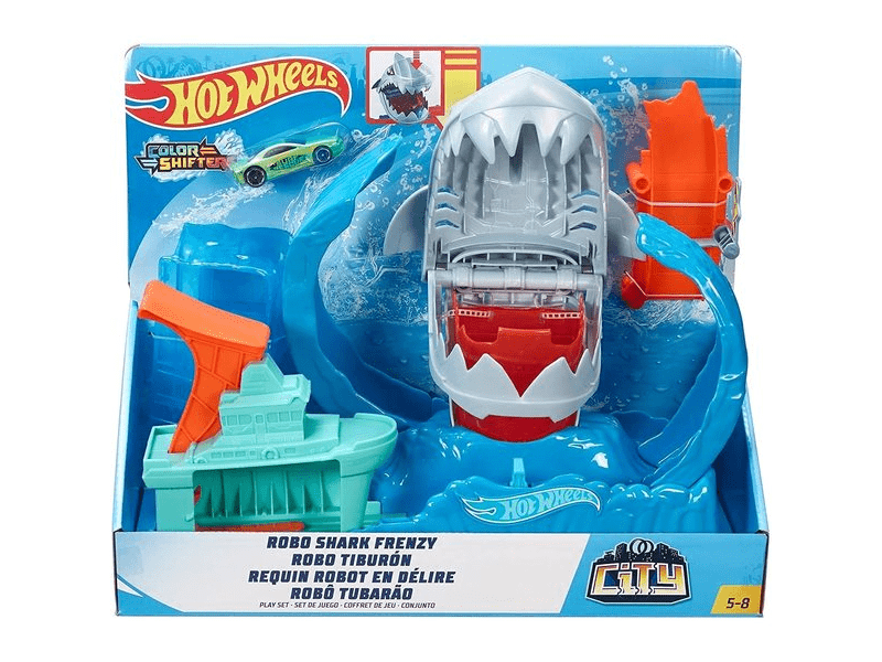 Hot Wheels: Őrjöngő robotcápa pályaszett (GJL12)