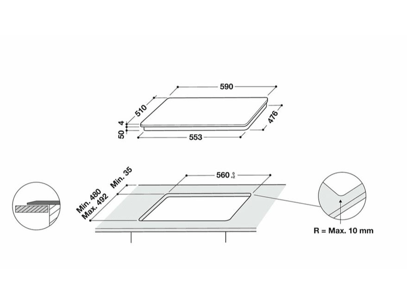 Whirlpool AKZM 8480 S Beépíthető sütő +Whirlpool WL S2760 BF/S Indukciós főzőlap + Whirlpool WHVP 62F LT SD Fali páraelszívó