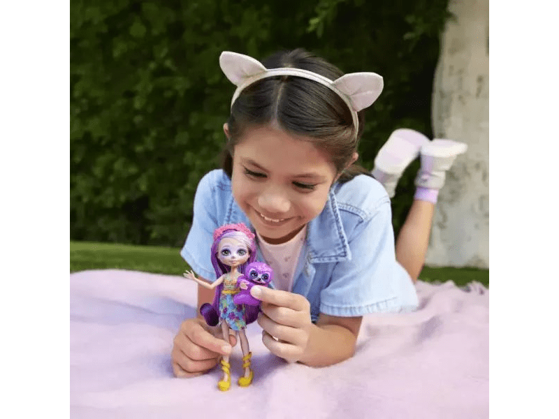 Enchantimals: lutka Sabindra Sloth s ljubičastom figurom Sloth (HRX82)