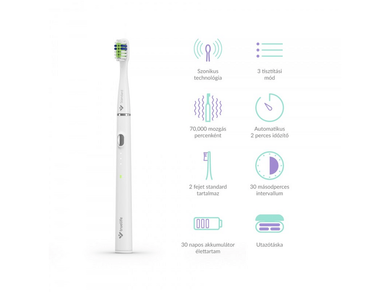 TrueLife SonicBrush Slim20 Fogkefe, fehér (ATMSLIM20WA)