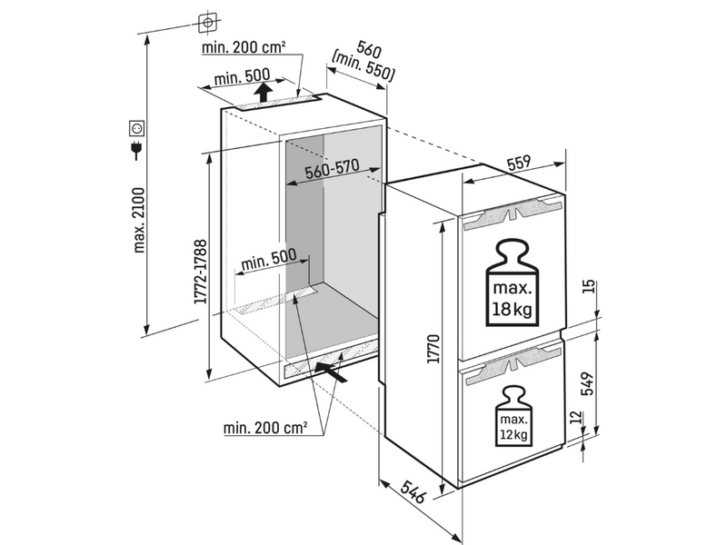 Liebherr ICBbi 5122 Beépíthető alulfagyasztós hűtőszekrény
