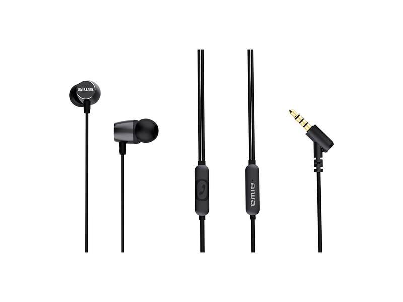 Aiwa ESTM-30BK Vezetékes fülhallgató, fekete
