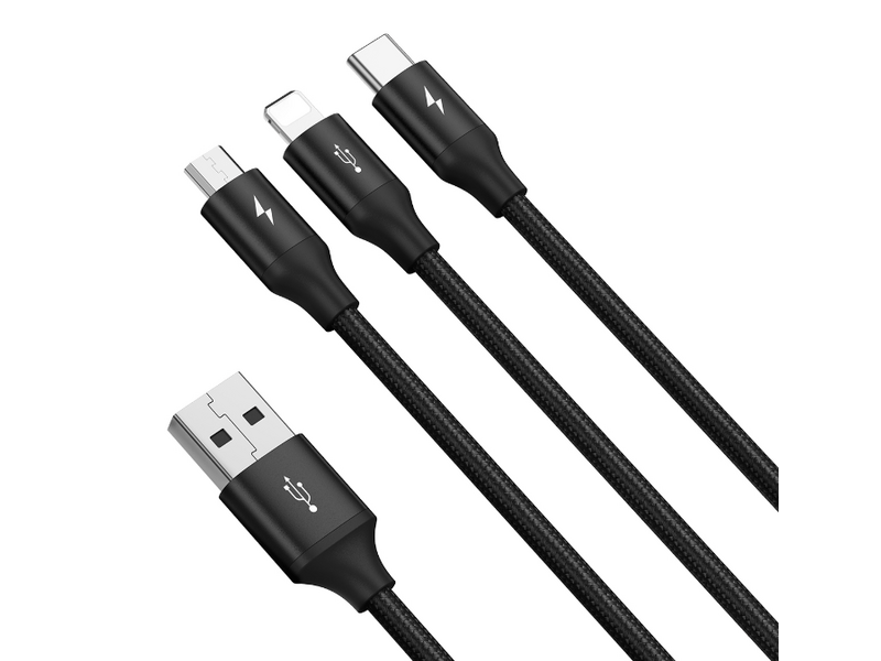 Baseus 3in1 kábel (M/L/C) 3.5A (CAJS000001)