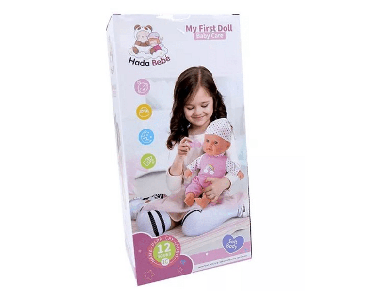 Hangot adó játékbaba lámakornis ruhában - 35 cm (WZB102-10)