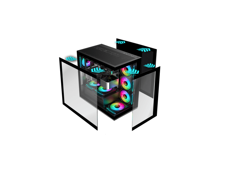 Spirit of Gamer Spark Black Számítógépház ATX