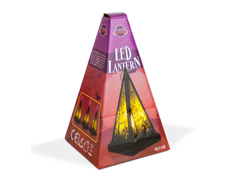 Family 56549B Halloween LED lámpás csontváz, fekete