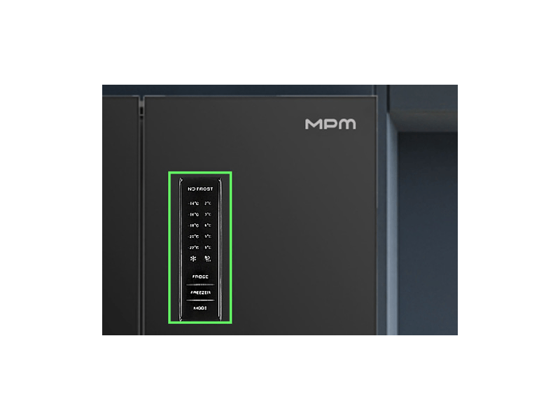 MPM MPM-404-SBF-09 Side by side hűtőszekrény, fekete