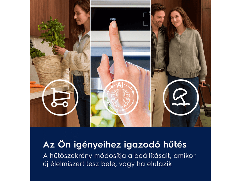 Electrolux ENA7CE18S3 Beépíthető kombinált hűtőszekrény
