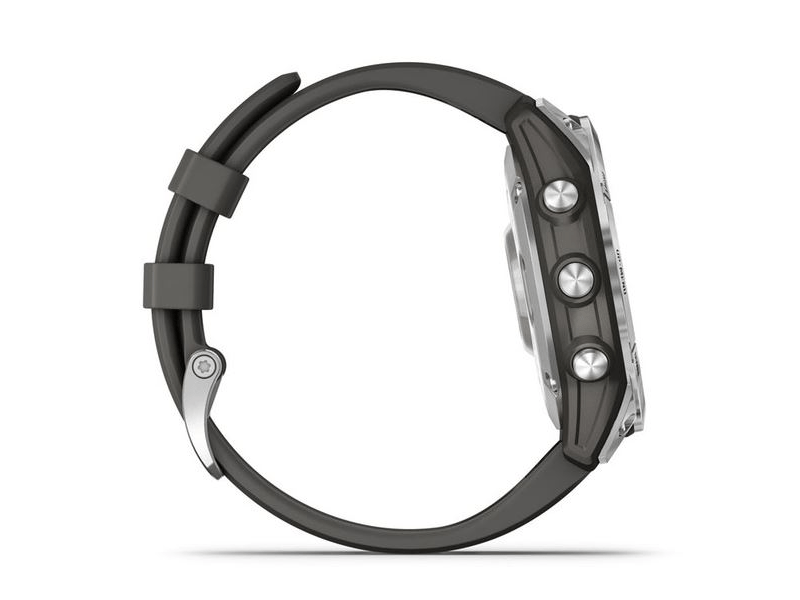 Garmin Fenix 7 Okosóra, Ezüst, Grafit színű szilikon szíj (010-02540-01)