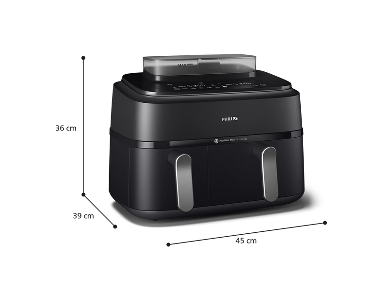 Airfryer,Series 5000,dual,fekete