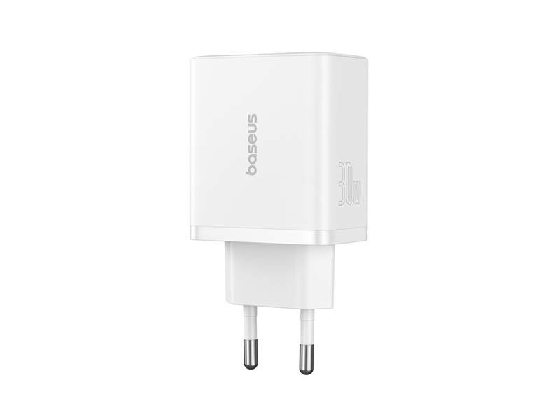 Baseus Cube 30W hálózati gyorstöltő, fehér (P10111402213-00)