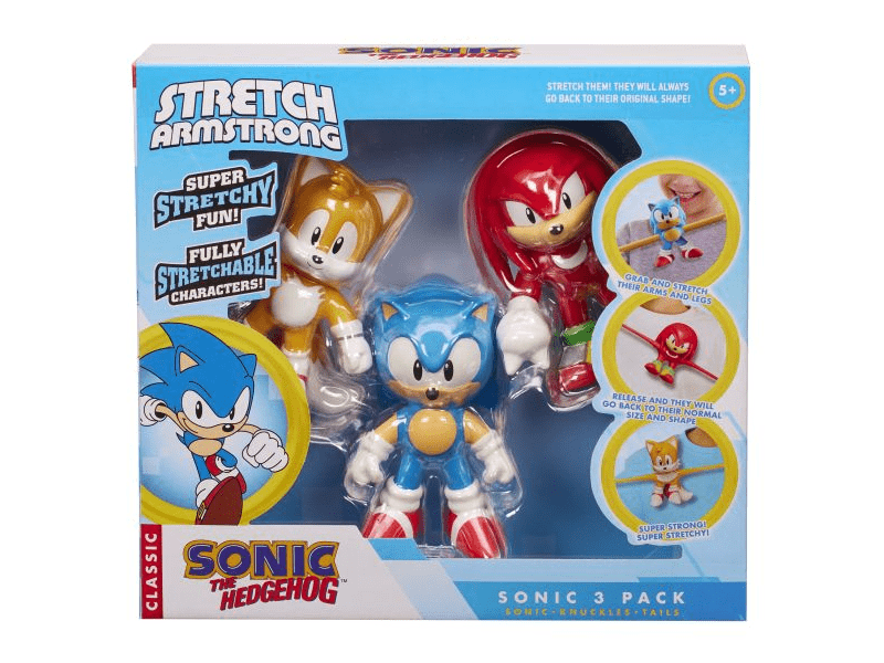 Stretch: Sonic nyújtható akciófigura - 3 db-os szett