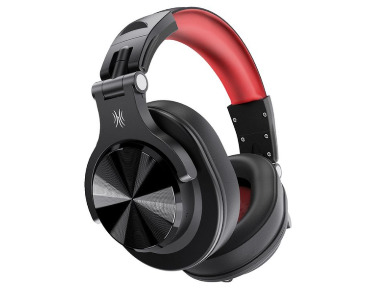 Bluetooth fejhallgató fekete és piros