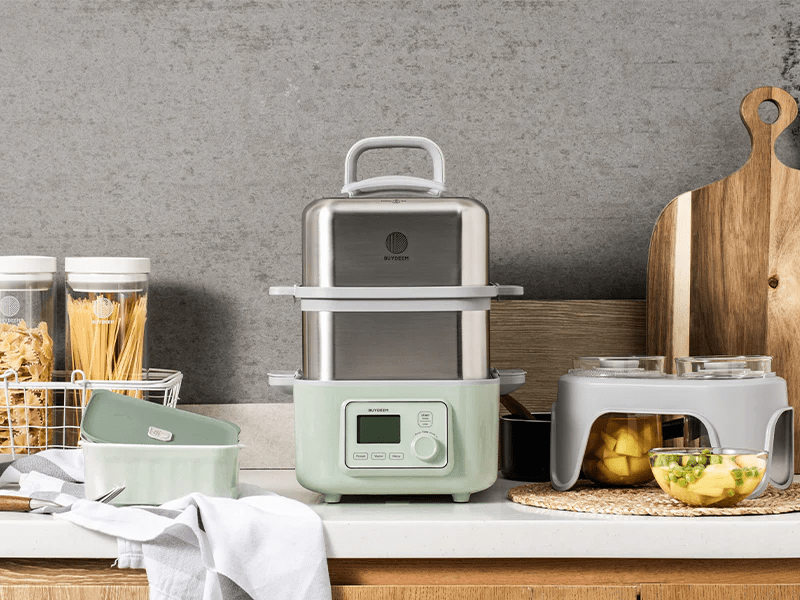 Buydeem G564-CG/EU Elektromos ételpároló, zöld