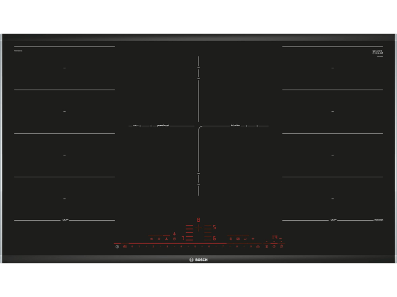 Bosch HMG778NB1 Beépíthető sütő mikrohullám funkcióval + Bosch PXV975DV1E Indukciós főzőlap