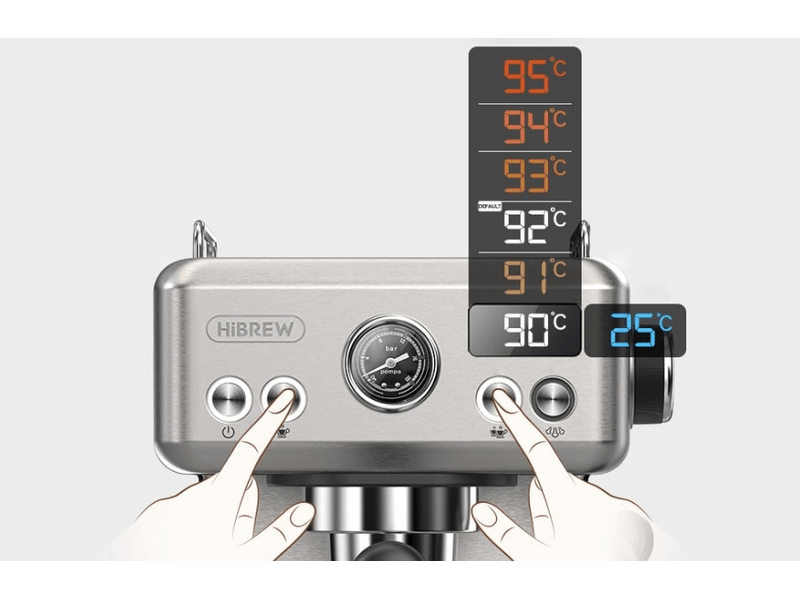 HiBREW H10A hőmérséklet-szabályozós presszógép