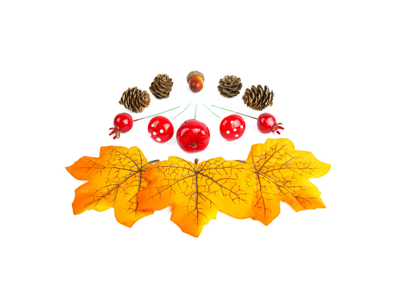 Family 59021 Őszi dekoráció, falevél, toboz, tök szett, 4 féle