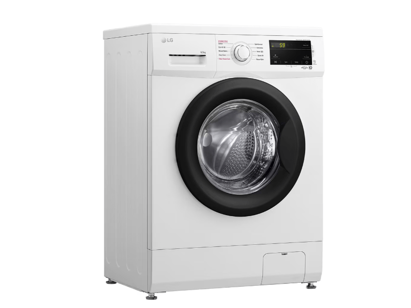 elöltöltős mosógép, 44cm, 6,5 kg, fehér