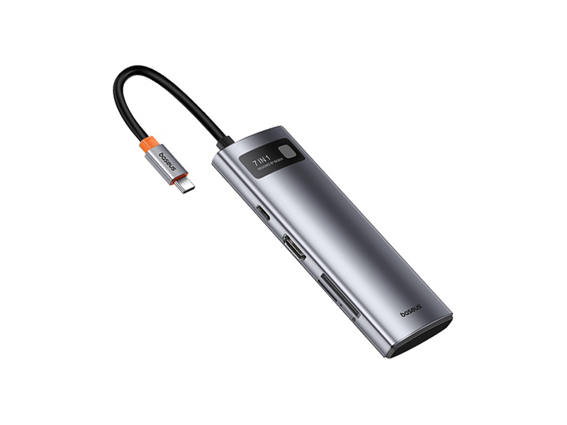 Baseus Metal Gleam 7-Port USB Type-C HUB dokkoló állomás