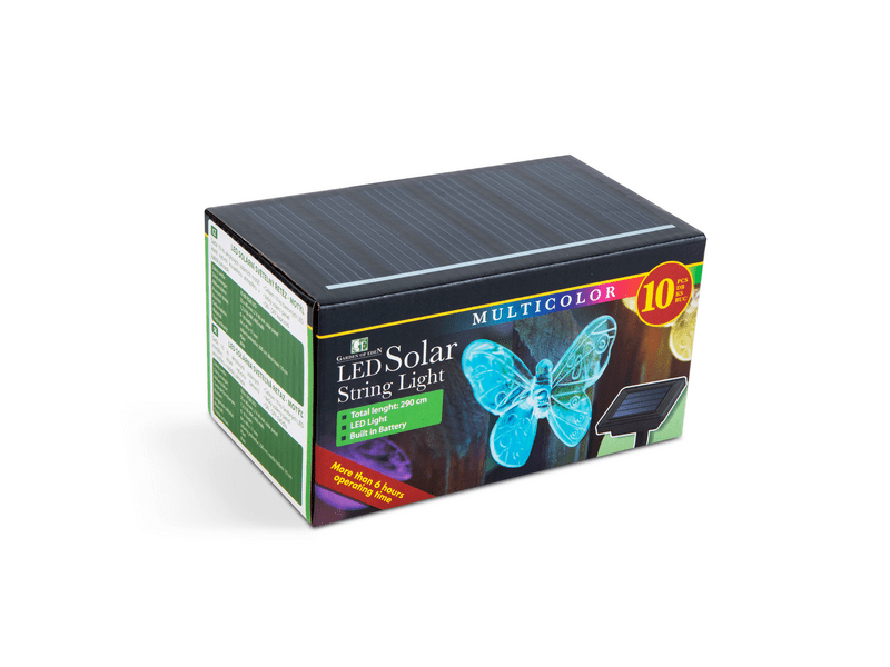 Garden of Eden LED szolár fényfüzér - pillangó
