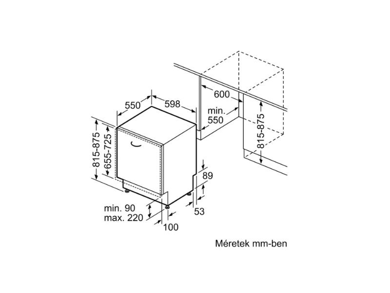 Bosch SMV4HTX31E Beépíthető mosogatógép