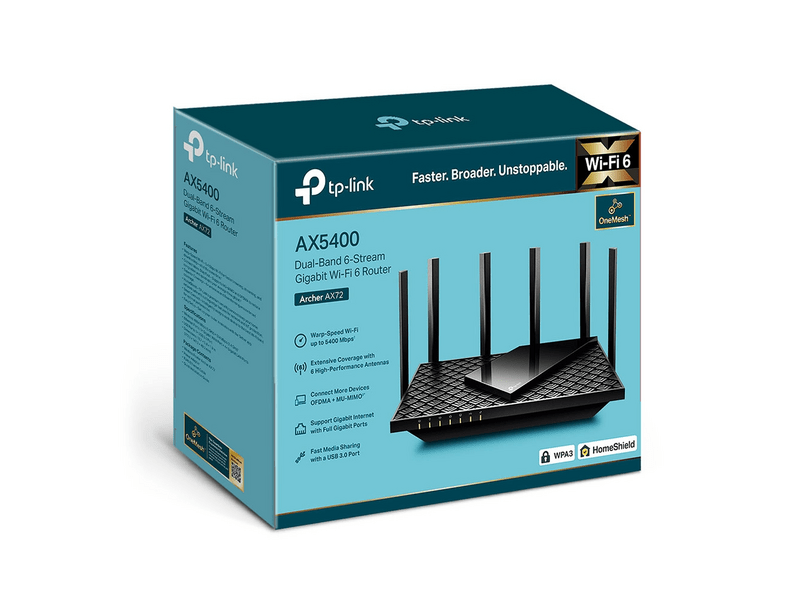 TP-Link Archer AX72 AX5400 Dual-Band Gigabit Wi-Fi 6 Router