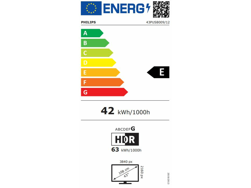 108cm 4K UHD SMART Ambilight LED TV