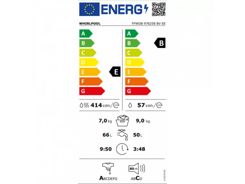 Whirlpool FFWDB976258BVEE Mosó-, szárítógép