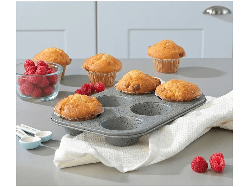 Salter Marblestone Tapadásmentes, szénacél muffin tepsi