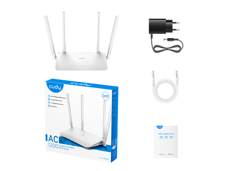 Cudy 216290 AC1200 gigabitni Wi-Fi Mesh ruter