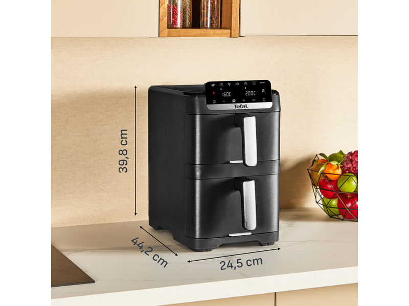 Tefal EY7568E0 Easy Fry Crispy Stack Airfryer, fekete