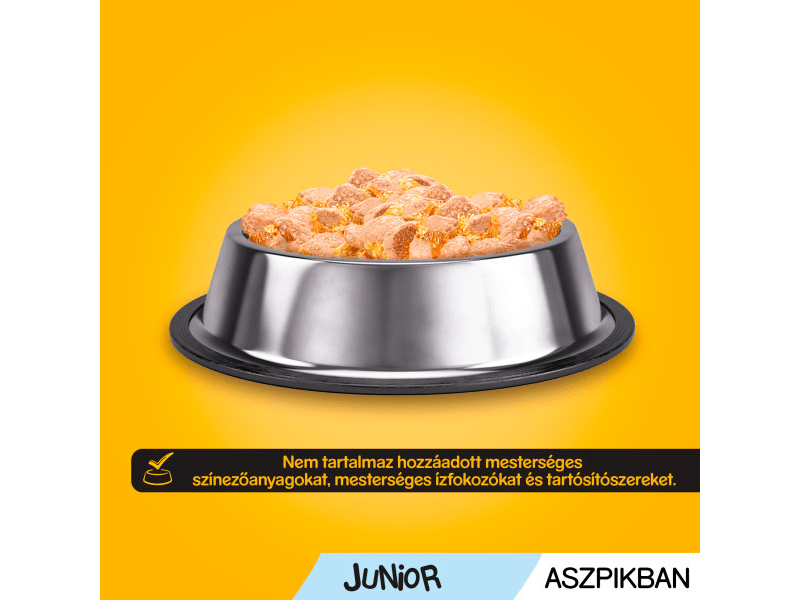 Pedigree tasakos eledel aszpikban kölyökkutyák számára, 12 x 100 g (272270)