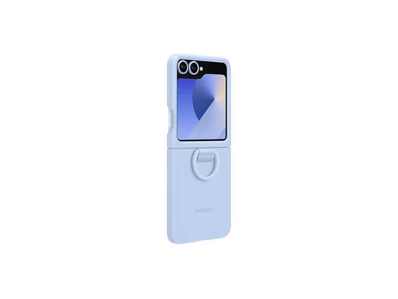 Samsung Galaxy Z Flip6 szilikon tok gyűrűvel, kék (EF-PF741TLEGWW)