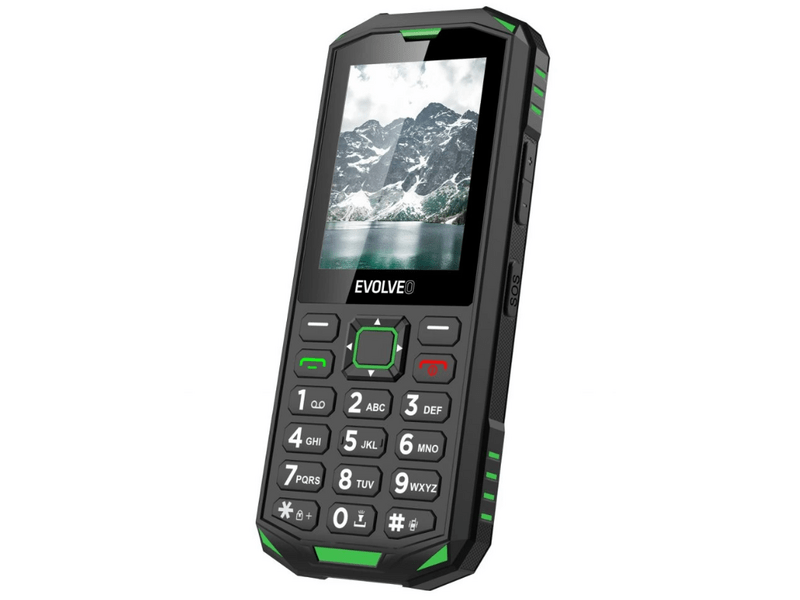 Evolveo StrongPhone X5 strapabíró Dual SIM telefon, fekete-zöld (SGM SGP-X5-GR)
